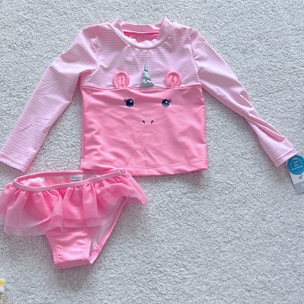 NWT pink unicorn swimsuit